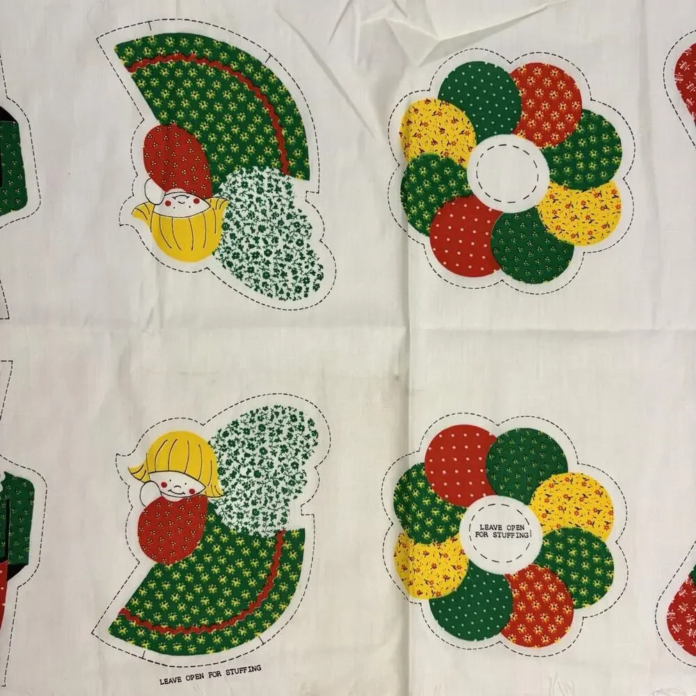 Vintage Calico Christmas Ornaments Fabric Panel Cut N Sew Makes 12 Spring Mills